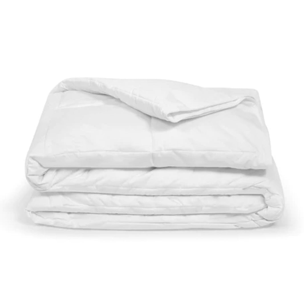 Sleepgram Twin Sized Pre Shrunk All Season Embroidered Cotton Comforter, White