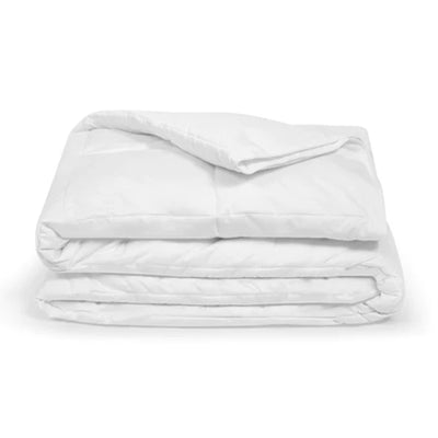 Sleepgram Twin Sized Pre Shrunk All Season Embroidered Cotton Comforter, White