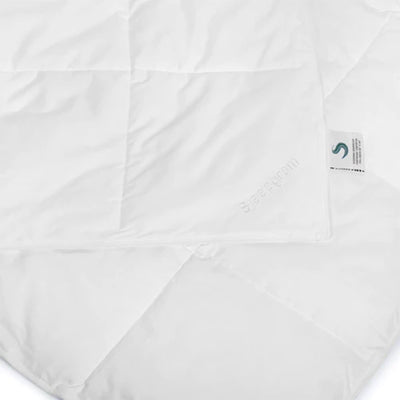 Sleepgram Twin Sized Pre Shrunk All Season Embroidered Cotton Comforter, White