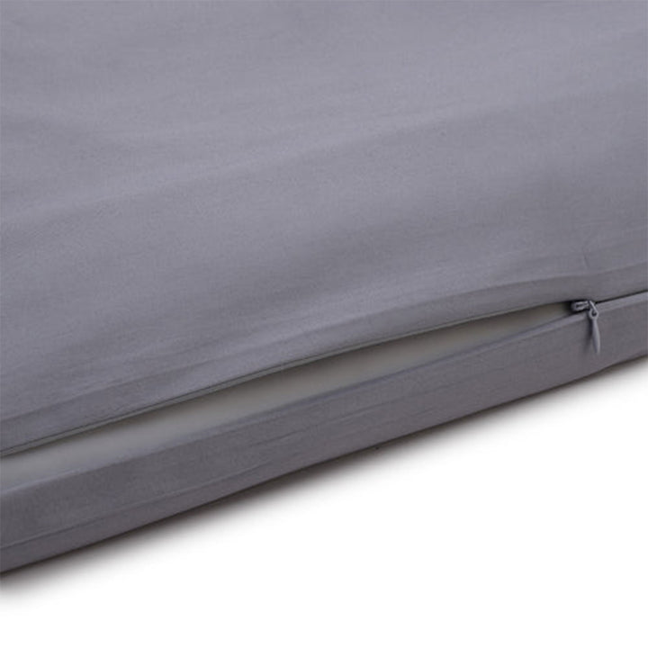 Sleepgram Supima 400 Thread Count Cotton Duvet Cover with Travel Bag, Twin, Grey - VMInnovations