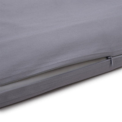 Sleepgram Supima 400 Thread Count Cotton Duvet Cover and Travel Bag, Queen, Grey - VMInnovations