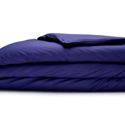 Sleepgram Supima 400 Thread Count Cotton Duvet Cover w/ Travel Bag, King, Violet