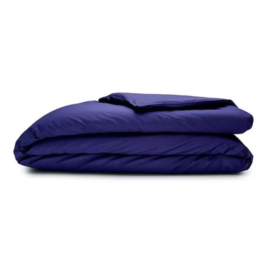 Sleepgram Supima 400 Thread Count Cotton Duvet Cover w/ Travel Bag, King, Violet