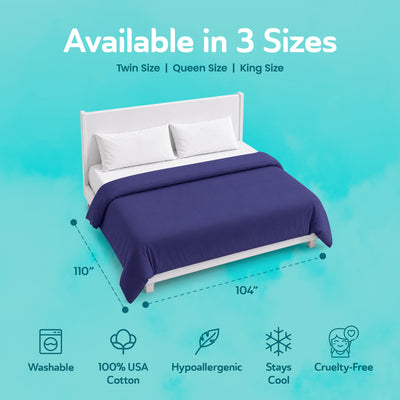 Sleepgram Supima 400 Thread Count Cotton Duvet Cover w/ Travel Bag, King, Violet - VMInnovations