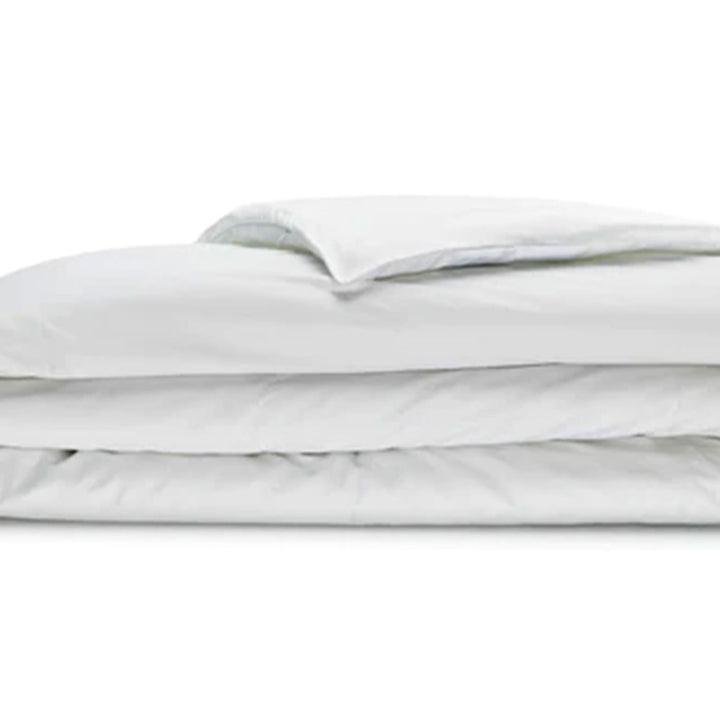 Sleepgram 400 Thread Count Cotton Duvet Cover & Travel Bag, Twin,White(Open Box)