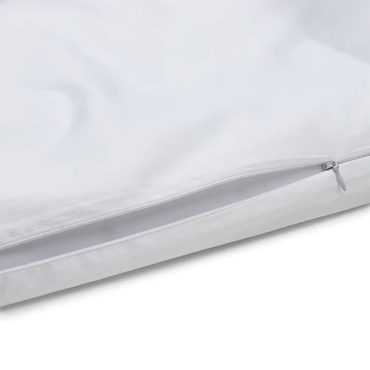 Sleepgram 400 Thread Count Cotton Duvet Cover & Travel Bag, Twin,White(Open Box)