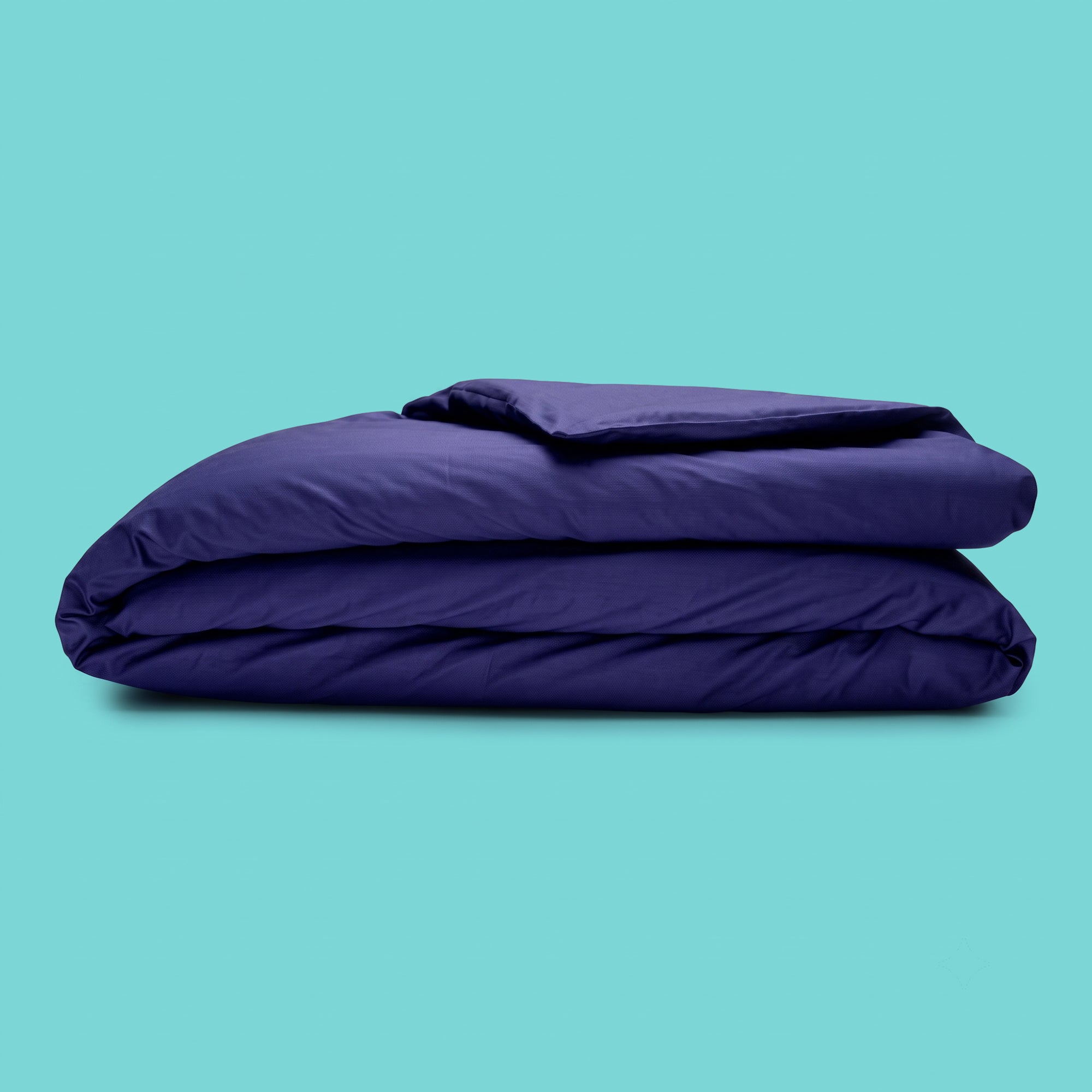 Sleepgram Supima 400 Thread Count Cotton Duvet Cover w/Travel Bag, Queen, Violet