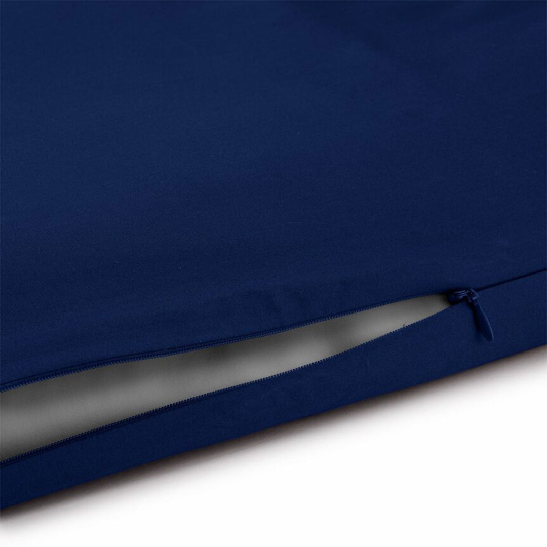 Sleepgram Supima 400 Thread Count Cotton Duvet Cover with Travel Bag, King, Blue