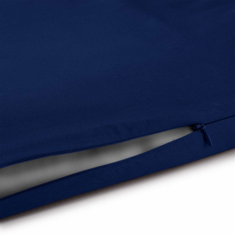 Sleepgram Supima 400 Thread Count Cotton Duvet Cover w/ Travel Bag, Twin, Blue