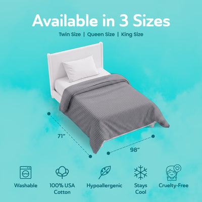 Sleepgram Supima 400 Thread Count Cotton Duvet Cover with Travel Bag, Twin, Grey