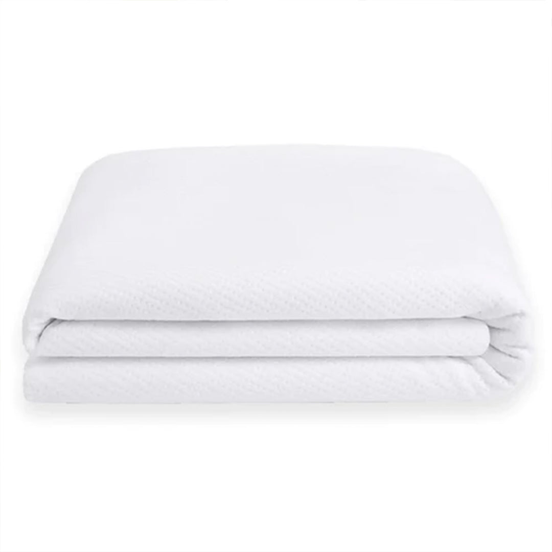 Sleepgram Breathable Sweat Proof Cotton Cover Mattress Protector, King, White