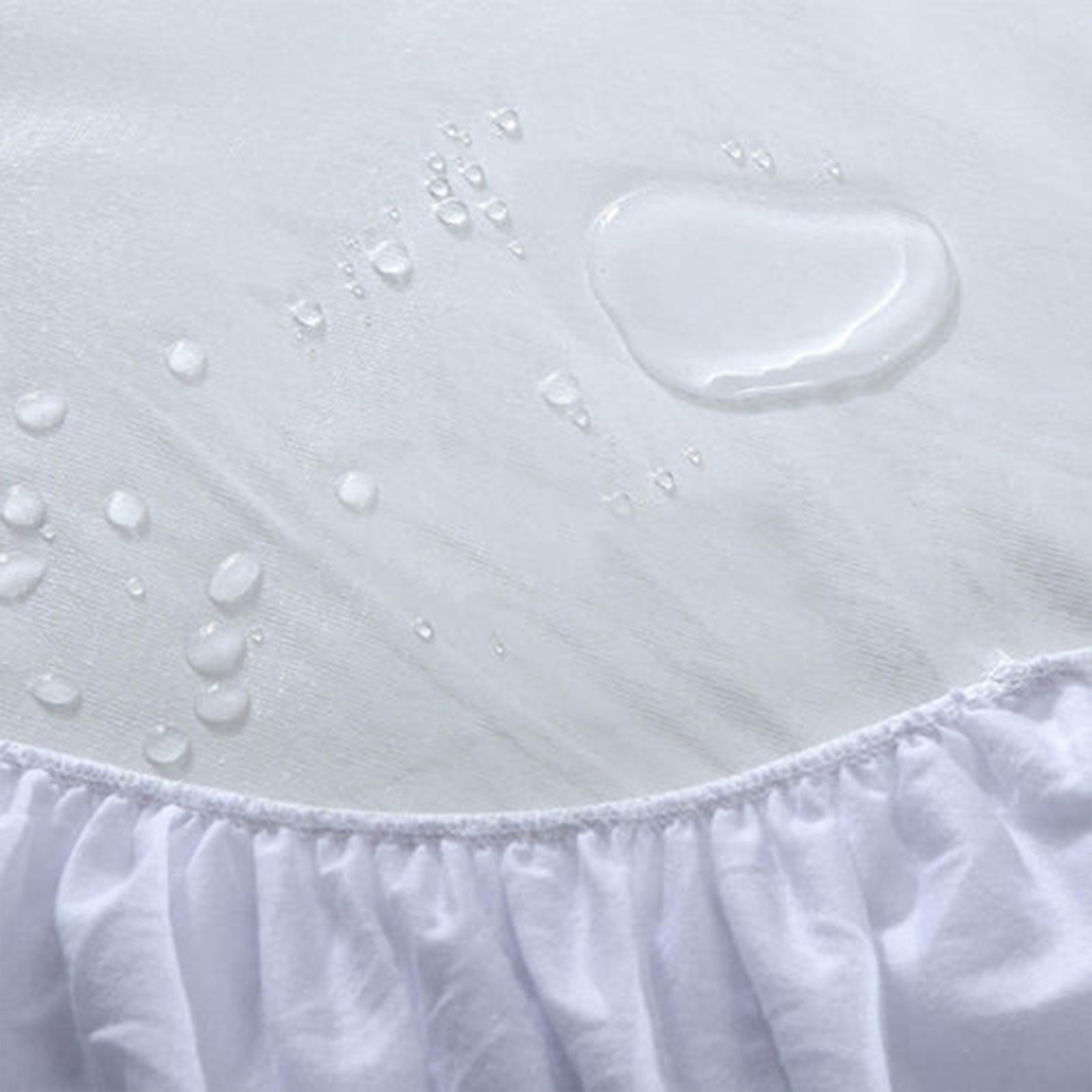 Sleepgram Breathable Sweat Proof Cotton Cover Mattress Protector, King, White - VMInnovations