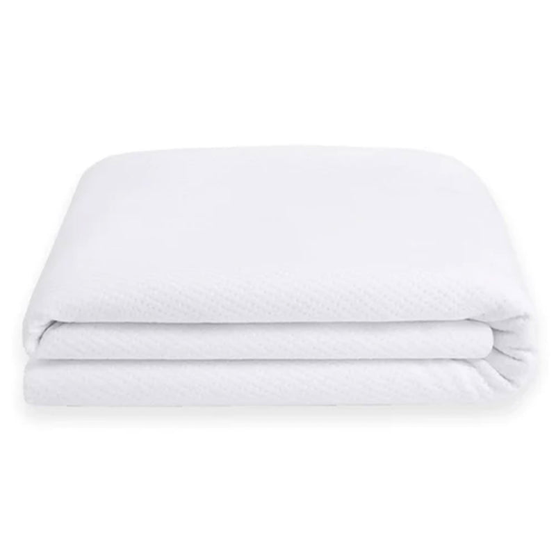 Sleepgram Breathable Sweat Proof Cotton Cover Mattress Protector, Queen, White