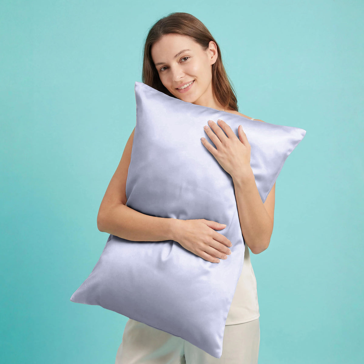 Sleepgram Regular King Size Breathable Cooling Grade 6A Silk Pillowcase, Grey