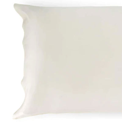 Sleepgram Queen Standard Size Breathable Cooling Grade 6A Silk Pillowcase, White