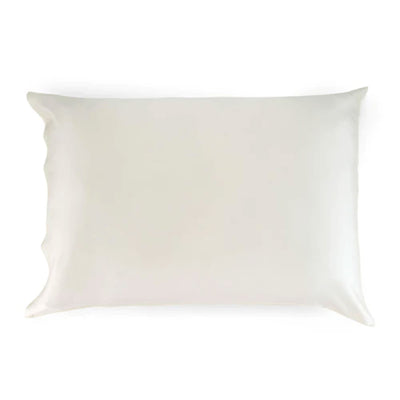 Sleepgram Queen Standard Size Breathable Cooling Grade 6A Silk Pillowcase, White