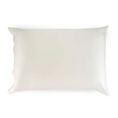 Sleepgram King Size Breathable Cooling Grade Silk Pillowcase, White (Used)