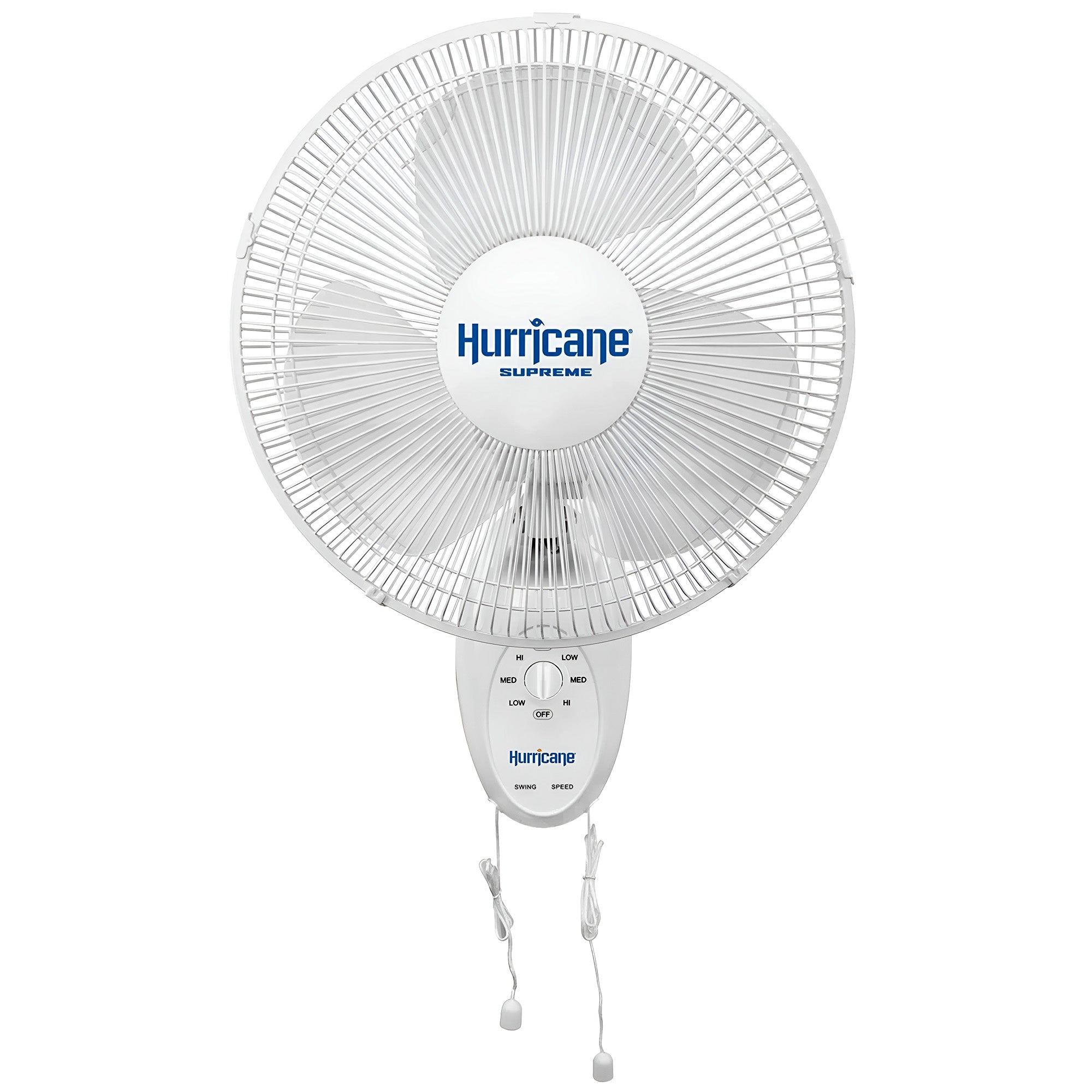 Hurricane Supreme 12" 90 Deg Oscillating 3 Speed Wall Mounted Fan, White (Used) - VMInnovations