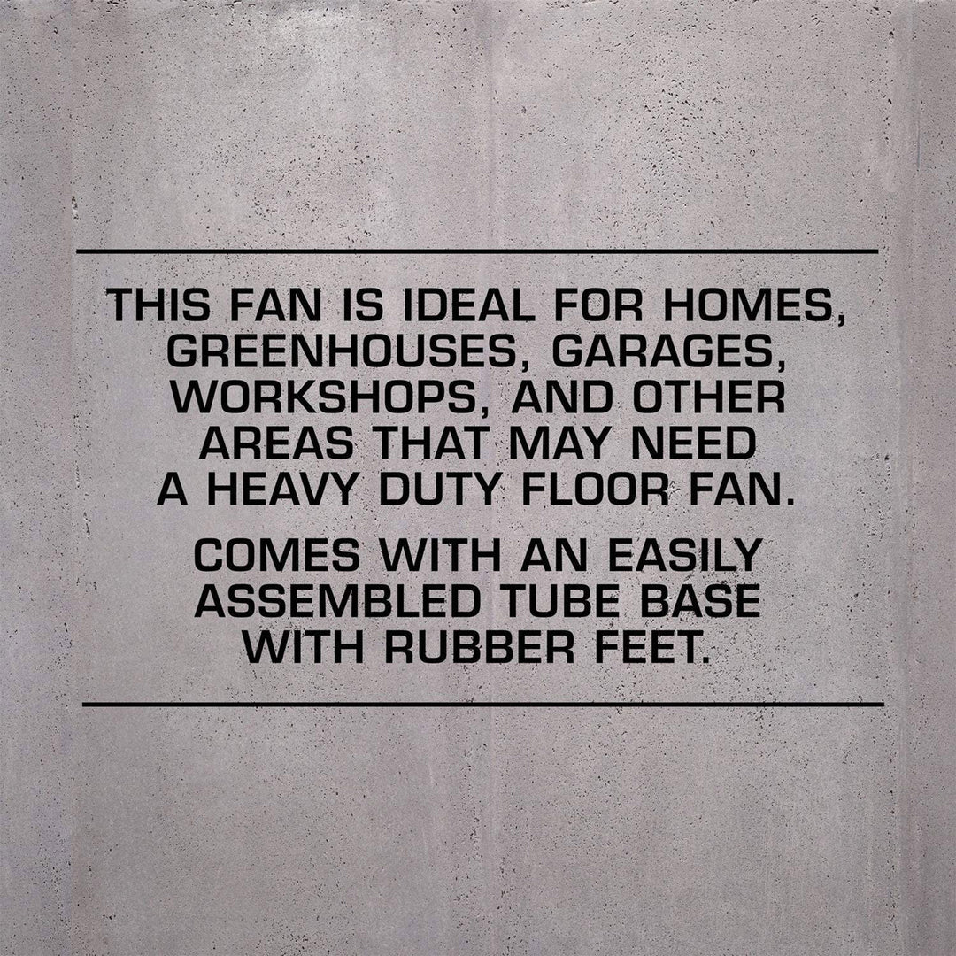 Hurricane Pro 20 Inch 3 Adjustable Speed High Velocity Metal Fan, Black