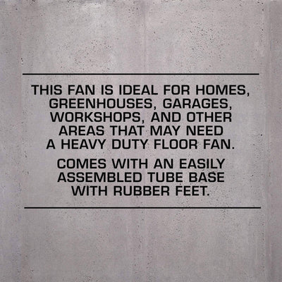 Hurricane Pro 20 Inch 3 Adjustable Speed High Velocity Fan, Black (For Parts) - VMInnovations