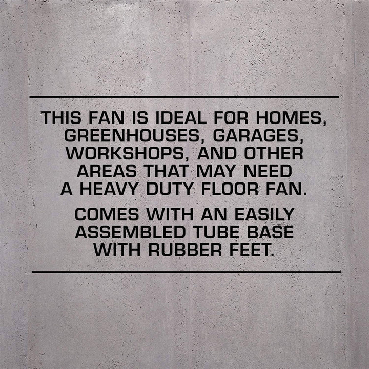 Hurricane Pro 20 Inch 3 Adjustable Speed High Velocity Metal Fan, Black