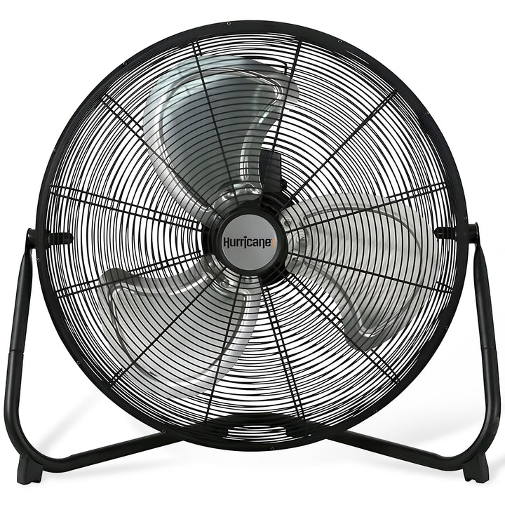 Hurricane Pro 20' 3 Adjustable Speed High Velocity Metal Floor Fan, Black (Used)