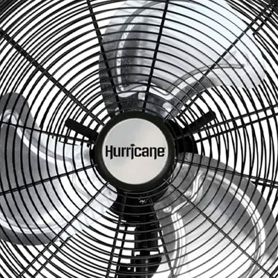 Hurricane 16' Pro High Velocity Oscillating Metal Mount Fan, Black (Open Box) - VMInnovations