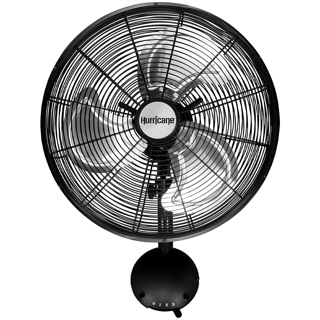 Hurricane 16 Inch Pro High Velocity Oscillating Metal Wall Mount Fan, Black (For Parts)