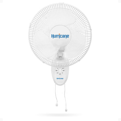 Hurricane 16" 90 Degree Oscillating 3 Speed Wall Mounted Fan, White (Open Box) - VMInnovations