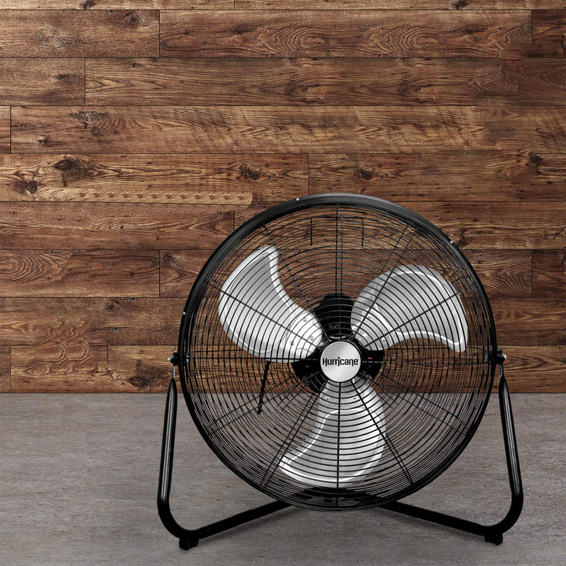 Hurricane Pro Series 16" High Velocity Heavy Duty Metal Floor Fan, Black (Used)