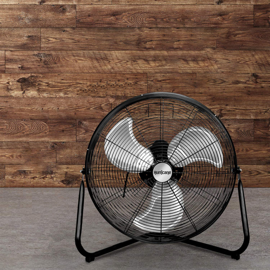 Hurricane Pro Series 20" High Velocity Heavy Duty Metal Orbital Floor Fan, Black