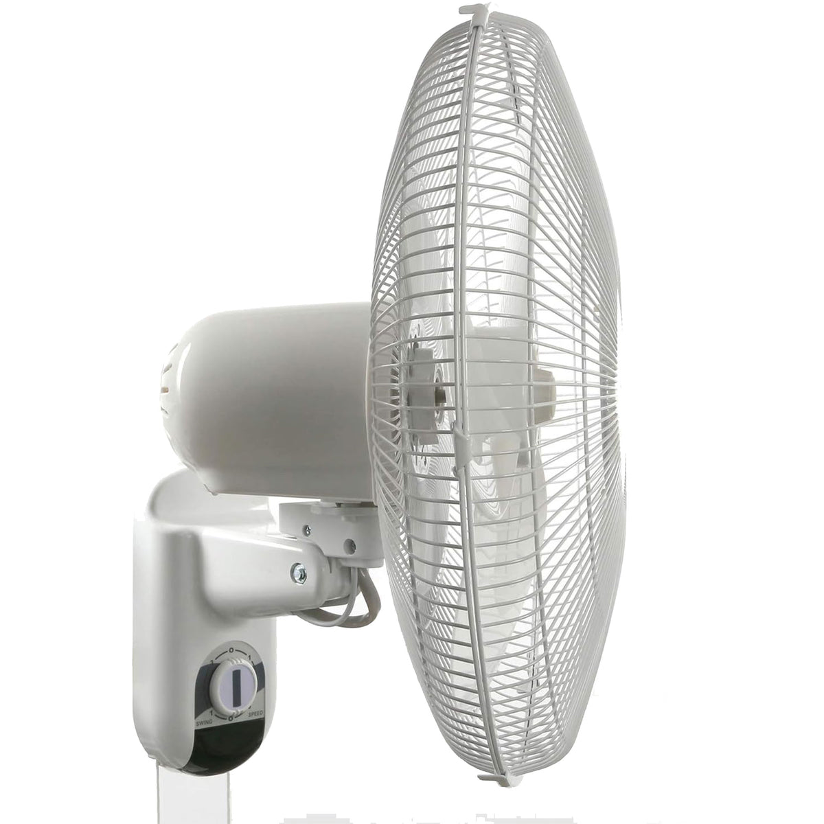 Hurricane 16" 90 Degree Oscillating 3 Speed Wall Mounted Fan, White(Open Box)