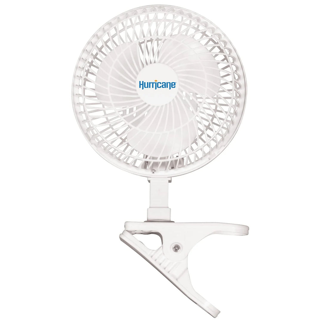 Hurricane Classic 6 Inch 2 Speed Desk Table Mini Clip On Fan, White (2 Pack)