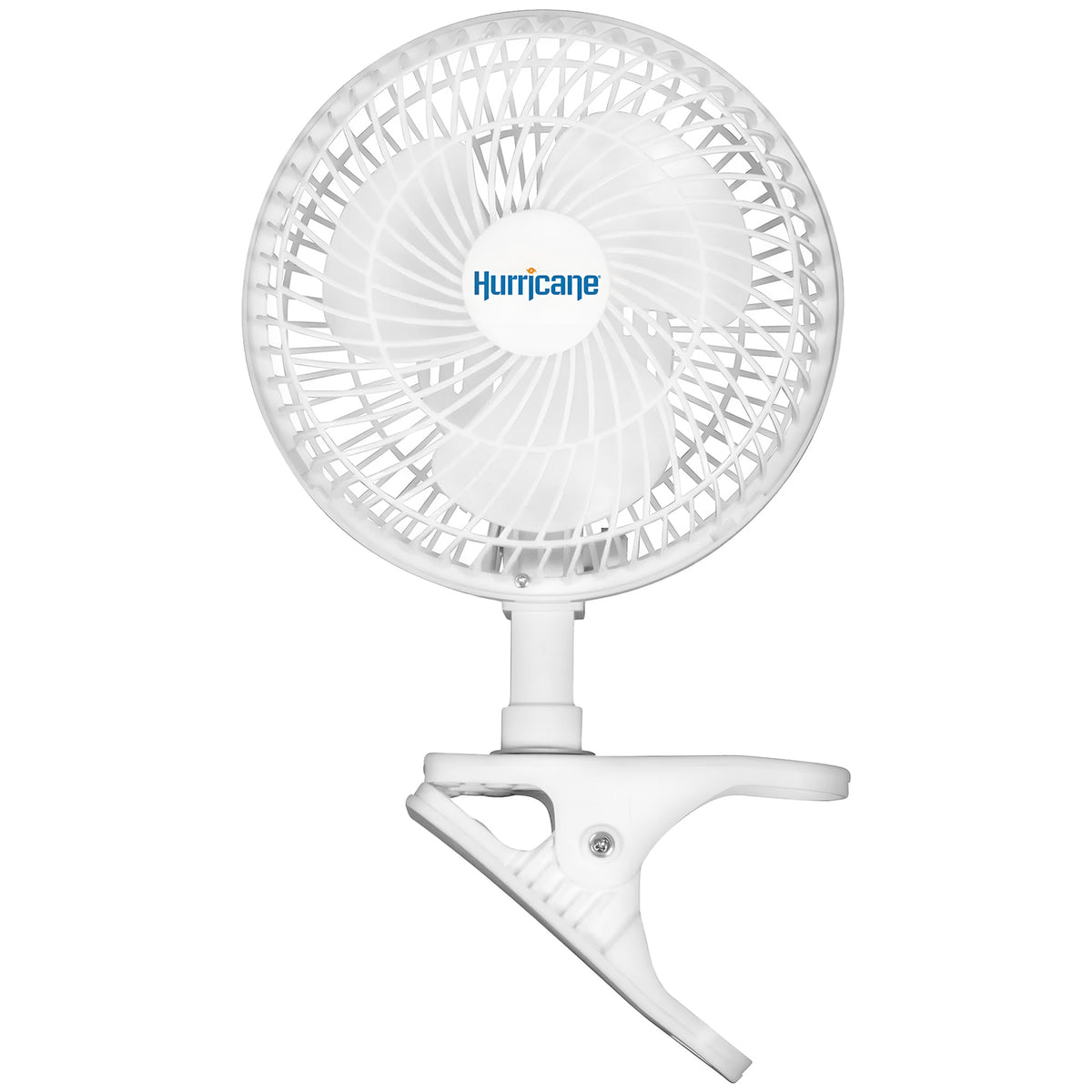Hurricane 6" Clip Fan, 2 Speed Desk Table Fan w/Adjustable Tilt,White(Used)