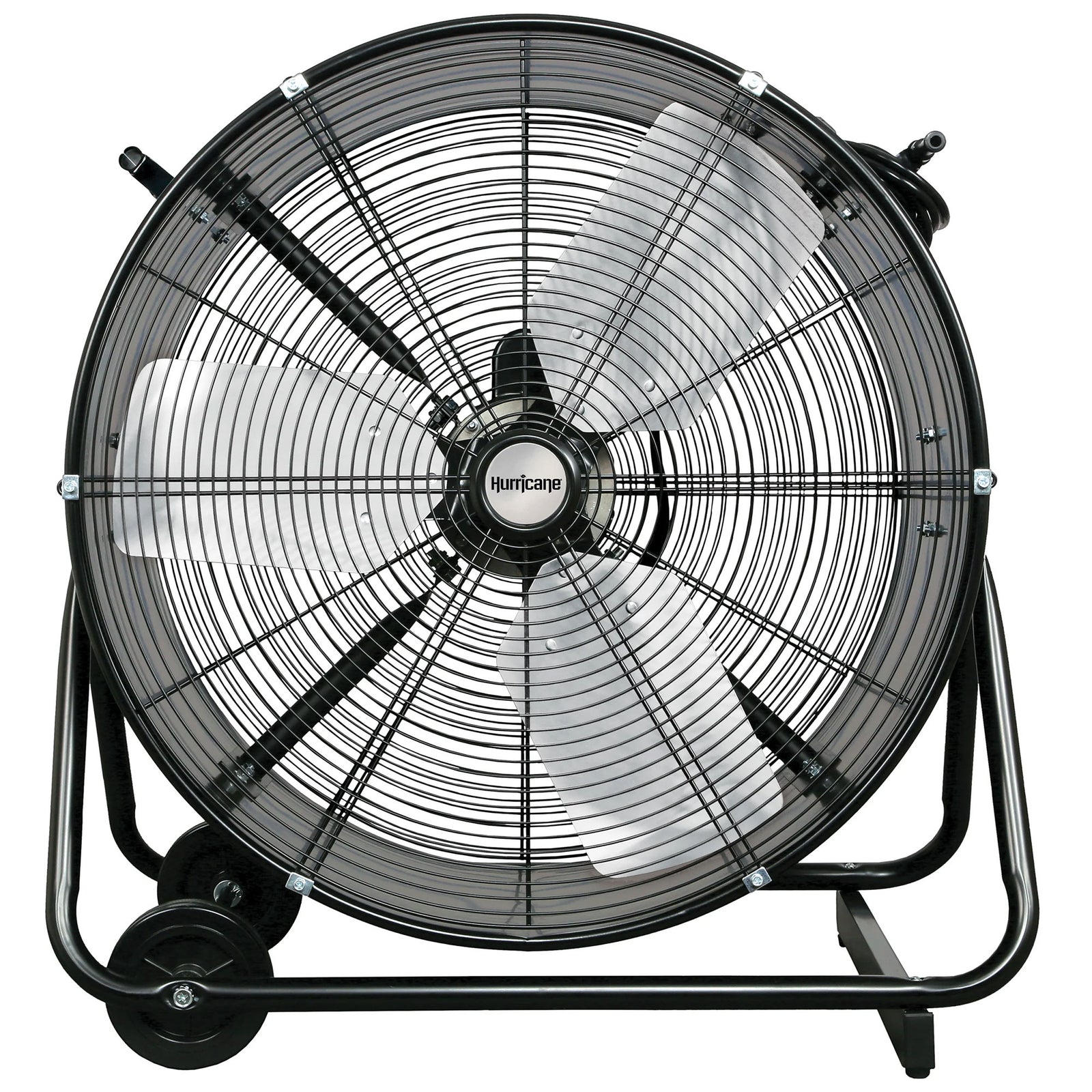 Hurricane Pro Series 24” Heavy Duty Adjustable Air Portable Tilt Drum Fan, Black - VMInnovations
