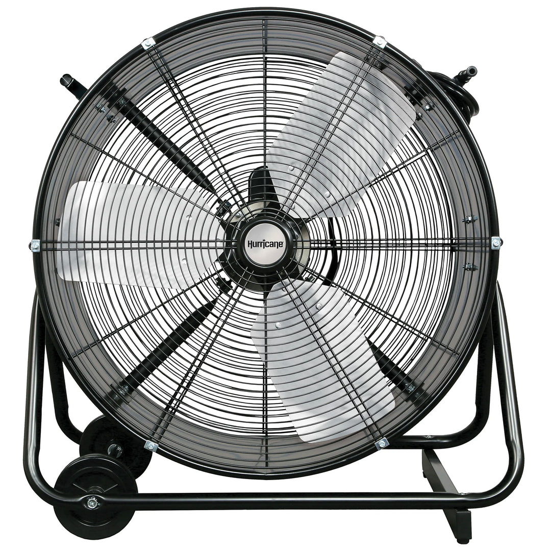 Hurricane Pro Series 24" Heavy Duty Adjustable Tilt Drum Fan, Black (Used)