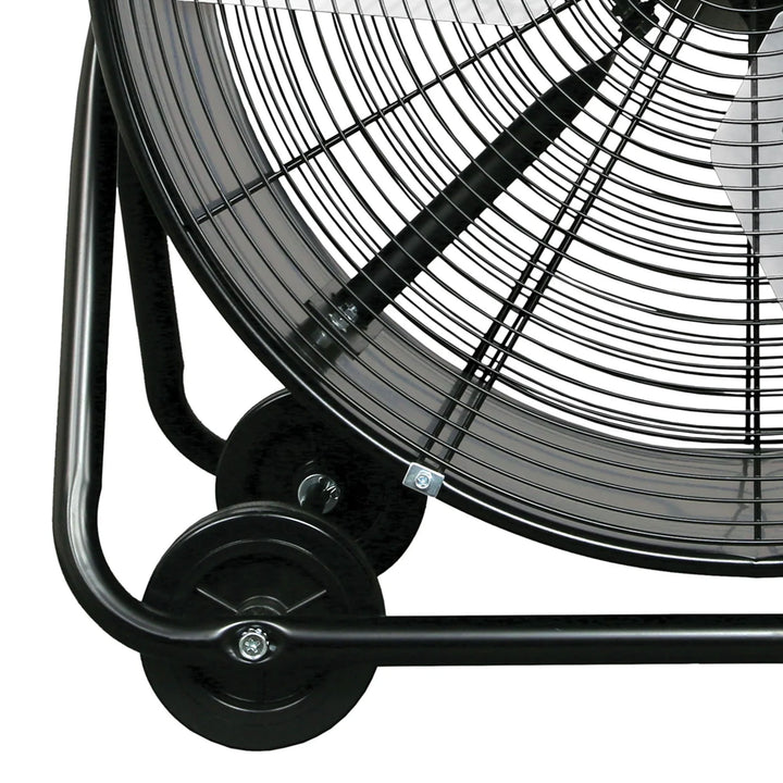 Hurricane 24" Heavy Duty Adjustable Portable Tilt Drum Fan, Black (For Parts)