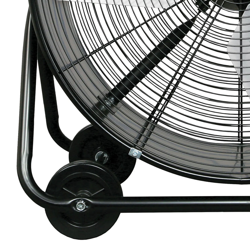 Hurricane Pro Series 24” Heavy Duty Adjustable Air Portable Tilt Drum Fan, Black