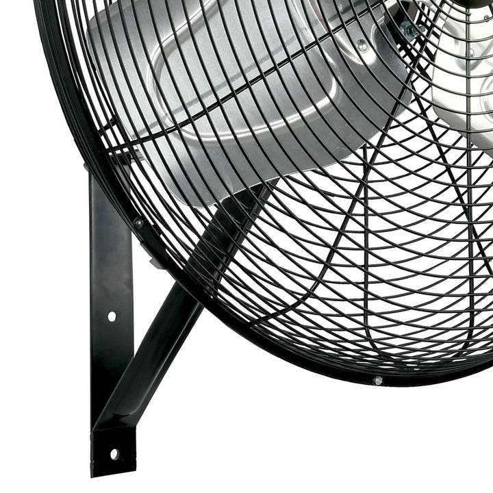 Hurricane 30 Inch Pro Grade Classic Oscillating Wall Mount Fan, Black (Used)