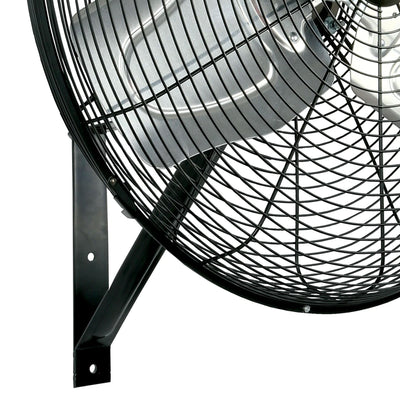 Hurricane 30 Inch Pro Commercial Grade Classic Oscillating Wall Mount Fan, Black