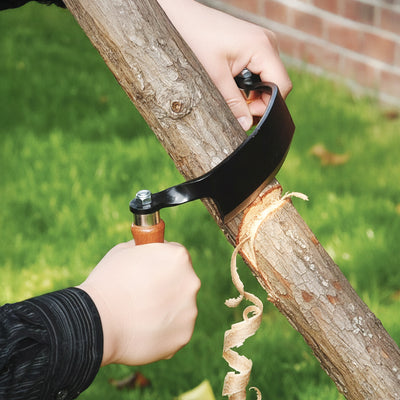Timber Tuff 5 Inch Ultra Sharp Blade Heavy Duty Steel Curved Draw Shave Tool - VMInnovations