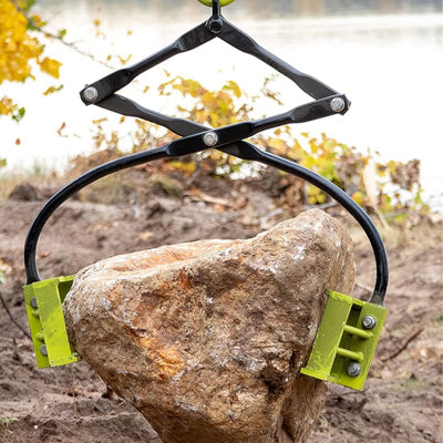 Boulder Tuff Powder Coated 1,100 Pound Capacity Rock Boulder Tongs, Green (Used) - VMInnovations