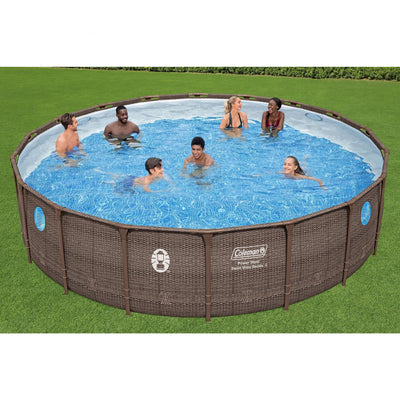 Coleman Power Steel Swim Vista 18' x 48" Above Ground Swimming Pool Set