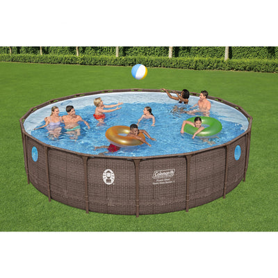 Coleman Power Steel Swim Vista 18' x 48" Swimming Pool Set (Open Box)