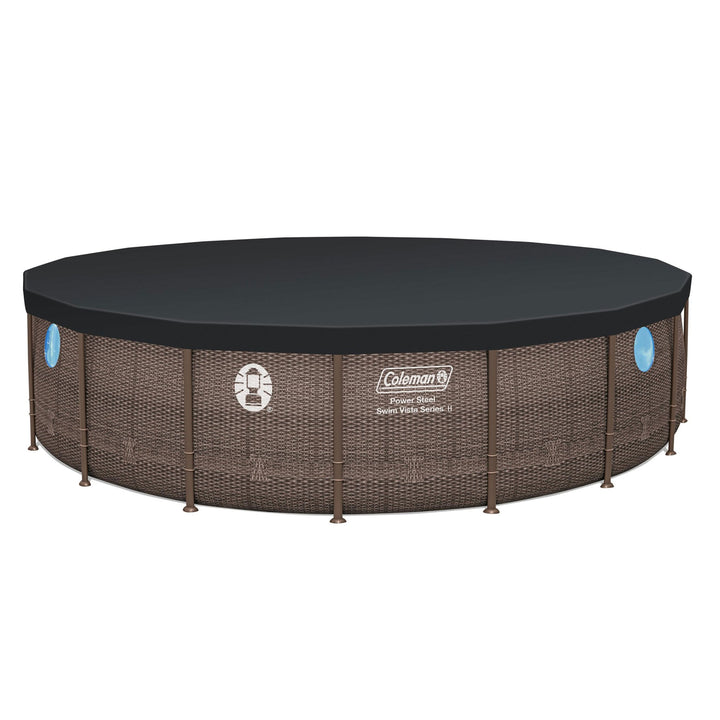 Coleman Power Steel Swim Vista 18' x 48" Above Ground Swimming Pool Set