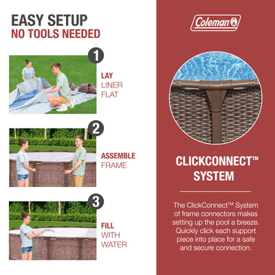 Coleman Power Steel Swim Vista 18' x 48" Above Ground Swimming Pool Set (Used) - VMInnovations