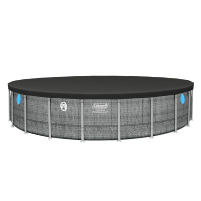Coleman Power Steel 22' x 52" Frame Above Ground Swimming Pool, Gray (Open Box) - VMInnovations