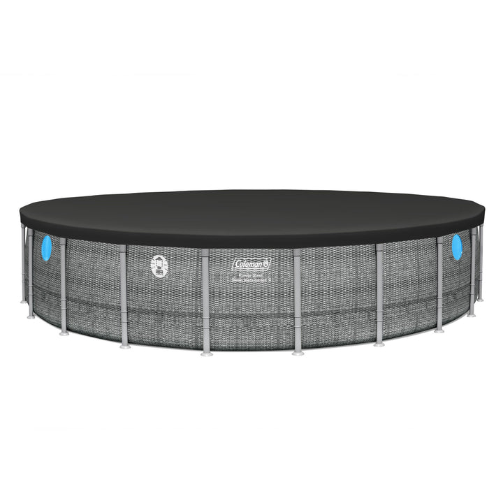 Coleman Power Steel 22' x 52" Frame Above Ground Swimming Pool, Gray (Open Box)