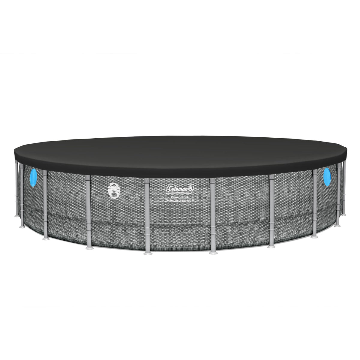 Coleman Power Steel 22' x 52" Frame Above Ground Swimming Pool Set, Gray (Used)