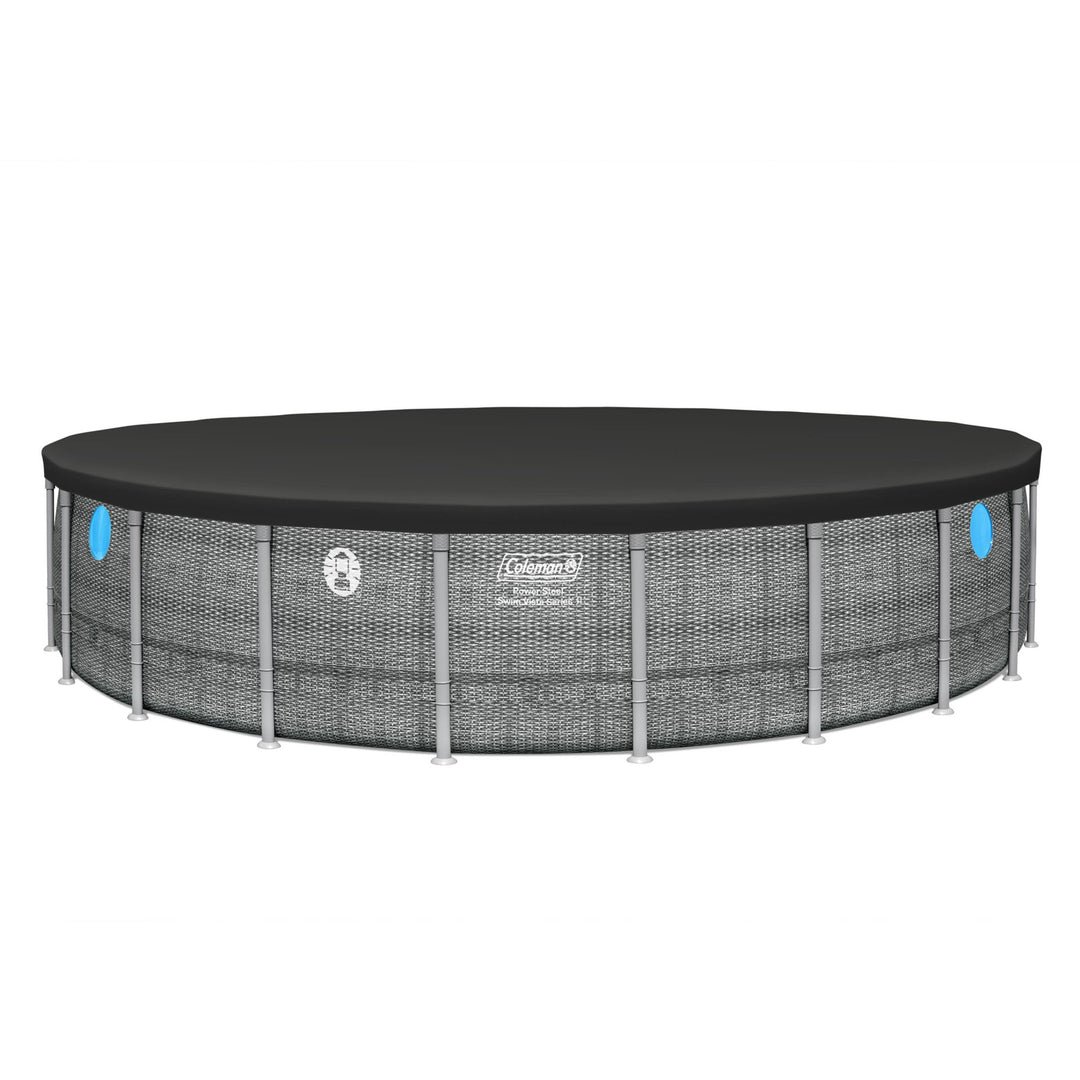 Coleman Power Steel 22' x 52" Frame Above Ground Swimming Pool Set, Gray (Used) - VMInnovations